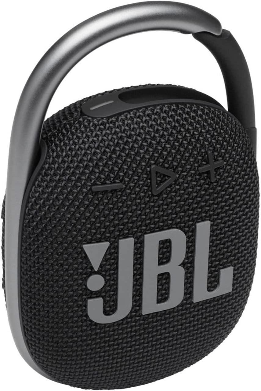 JBL Clip 4: Portable Speaker with Bluetooth, Built-in Battery, Waterproof and Dustproof Feature - Black