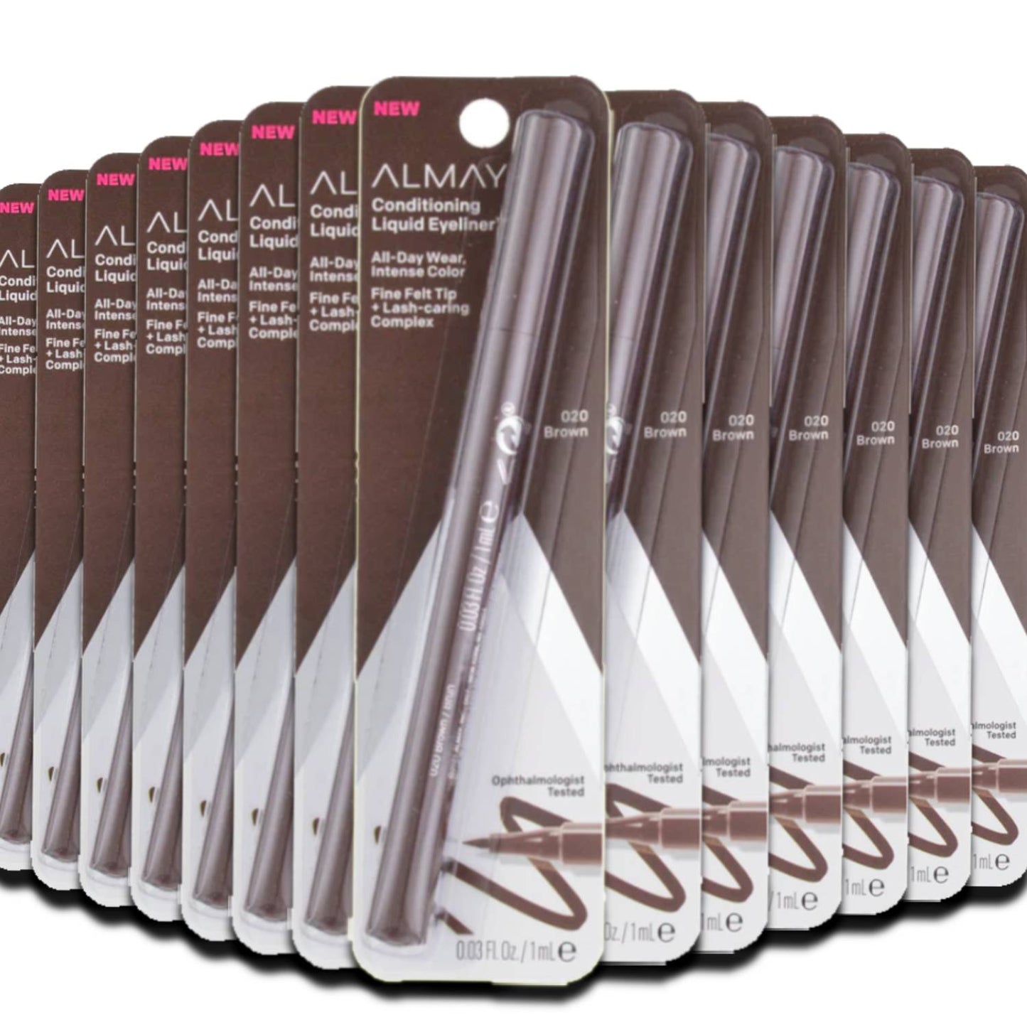 Almay Conditioning Liquid Eyeliner, Brown (020), 0.03 fl oz 24 Pack