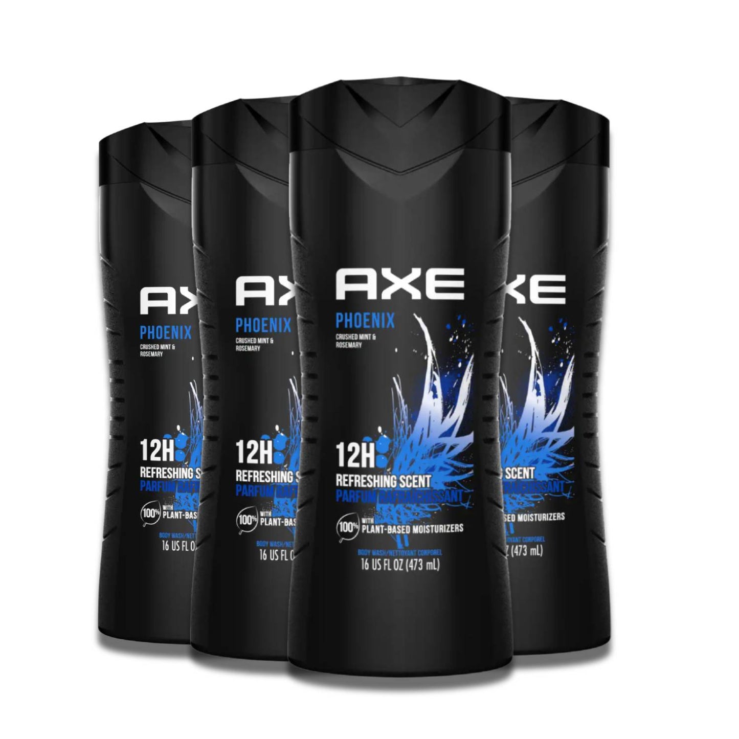 Axe Body Wash Phoenix Crushed Mint & Rosemary Scent - 16 fl oz- 4 Pack