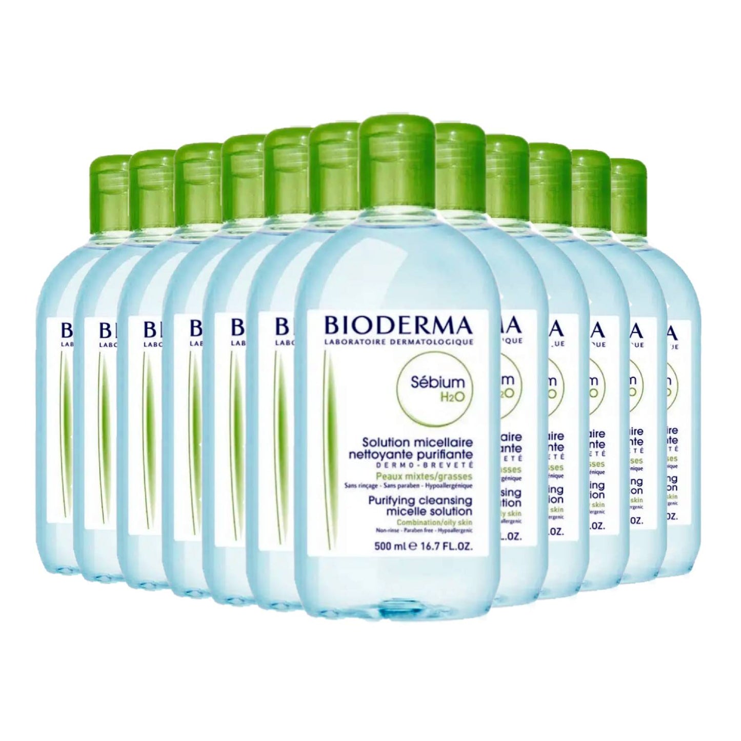 Bioderma Sébium H2O Micellar Water Makeup Remover, 16.7 fl oz - 12 Pack