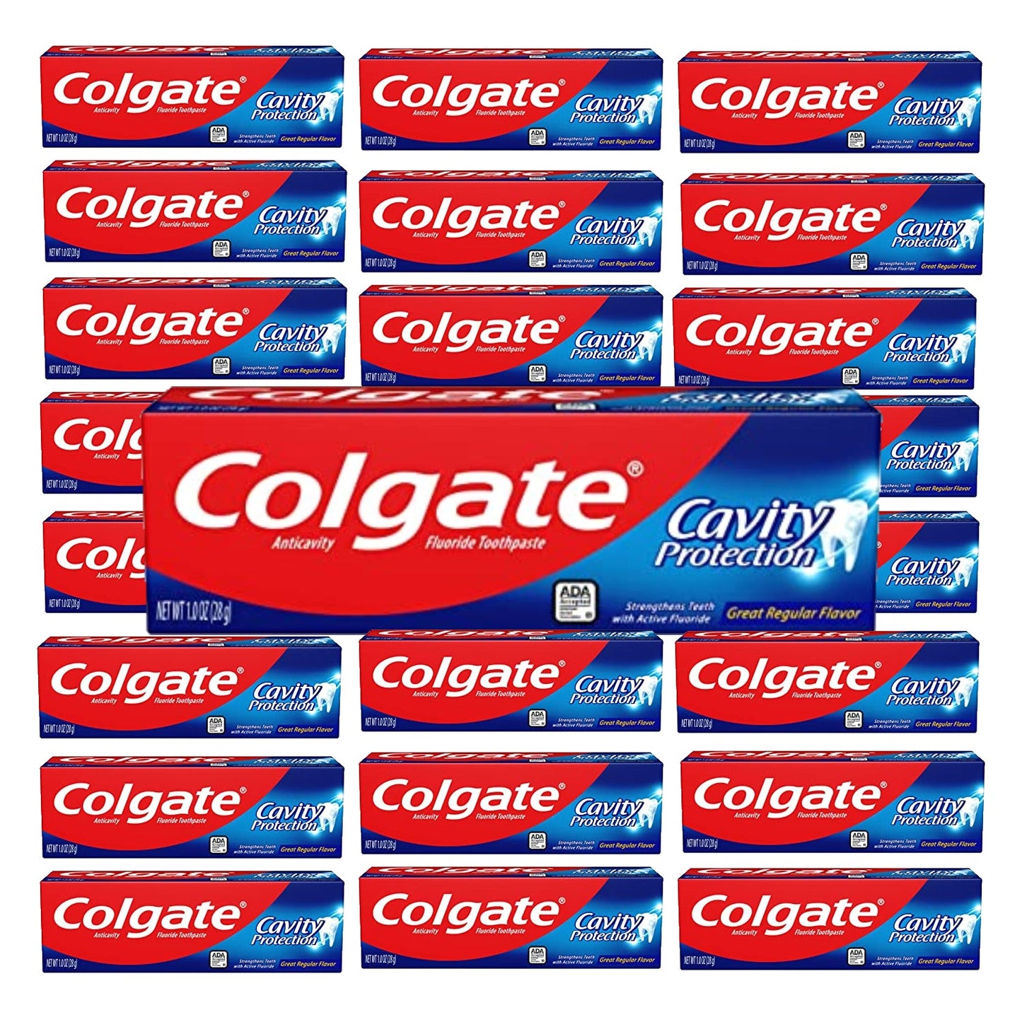 Colgate Cavity Protection Toothpaste w/Fluoride, Great Regular Flavor - 1 oz - 24 pack
