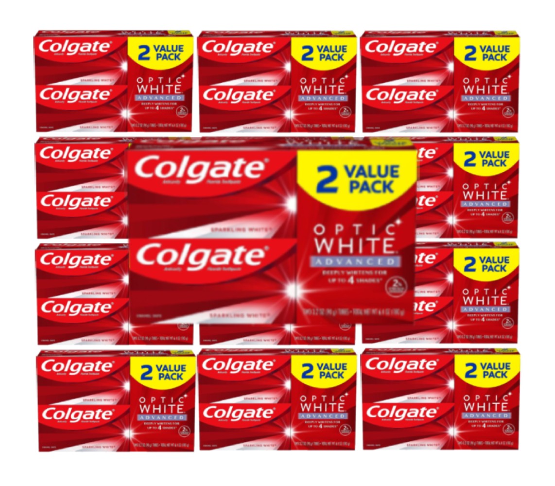 Colgate - Optic White Advanced 2 Value Pack - Two 3.2 oz - 12 Pack