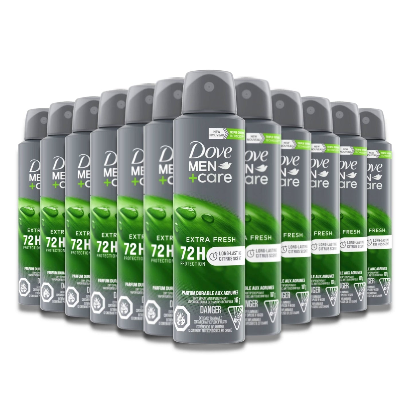Dove - Men + Care Extra Fresh Dry Spray Antiperspirant Deodorant - 3.8 oz - 12 pack