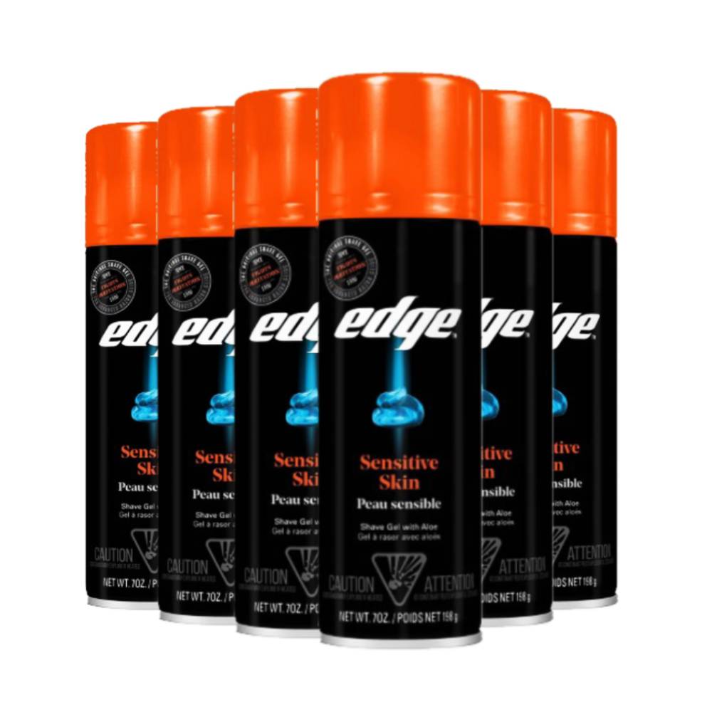 Edge Sensitive Skin Shaving Gel 7 oz - 6 Pack