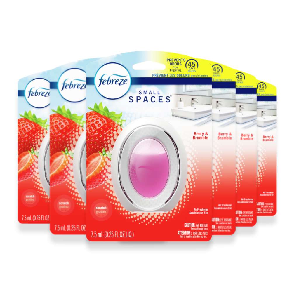 Febreze Small Spaces Air Freshener Berry & Bramble 0.25 fl oz- 6 Pack