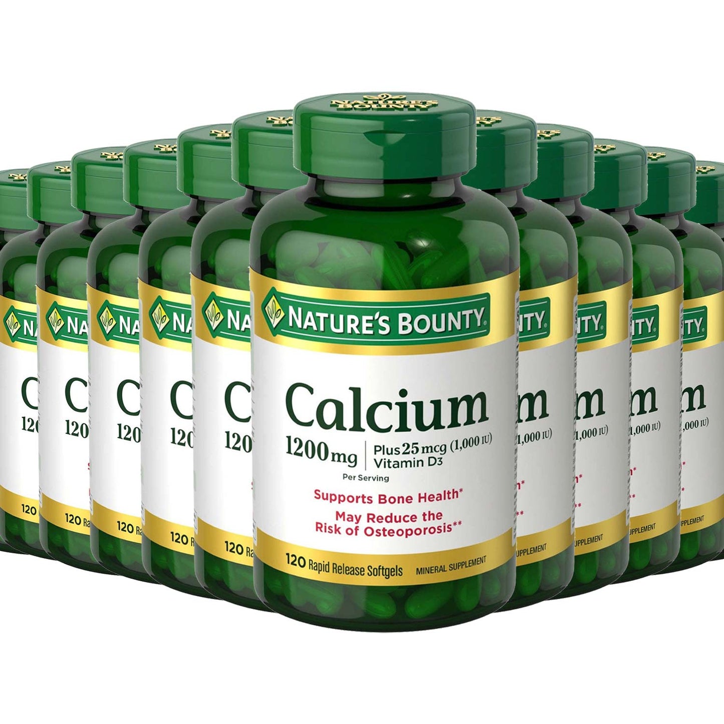 Nature's Bounty Calcium 1200 mg - 120 Softgels - 12 Pack