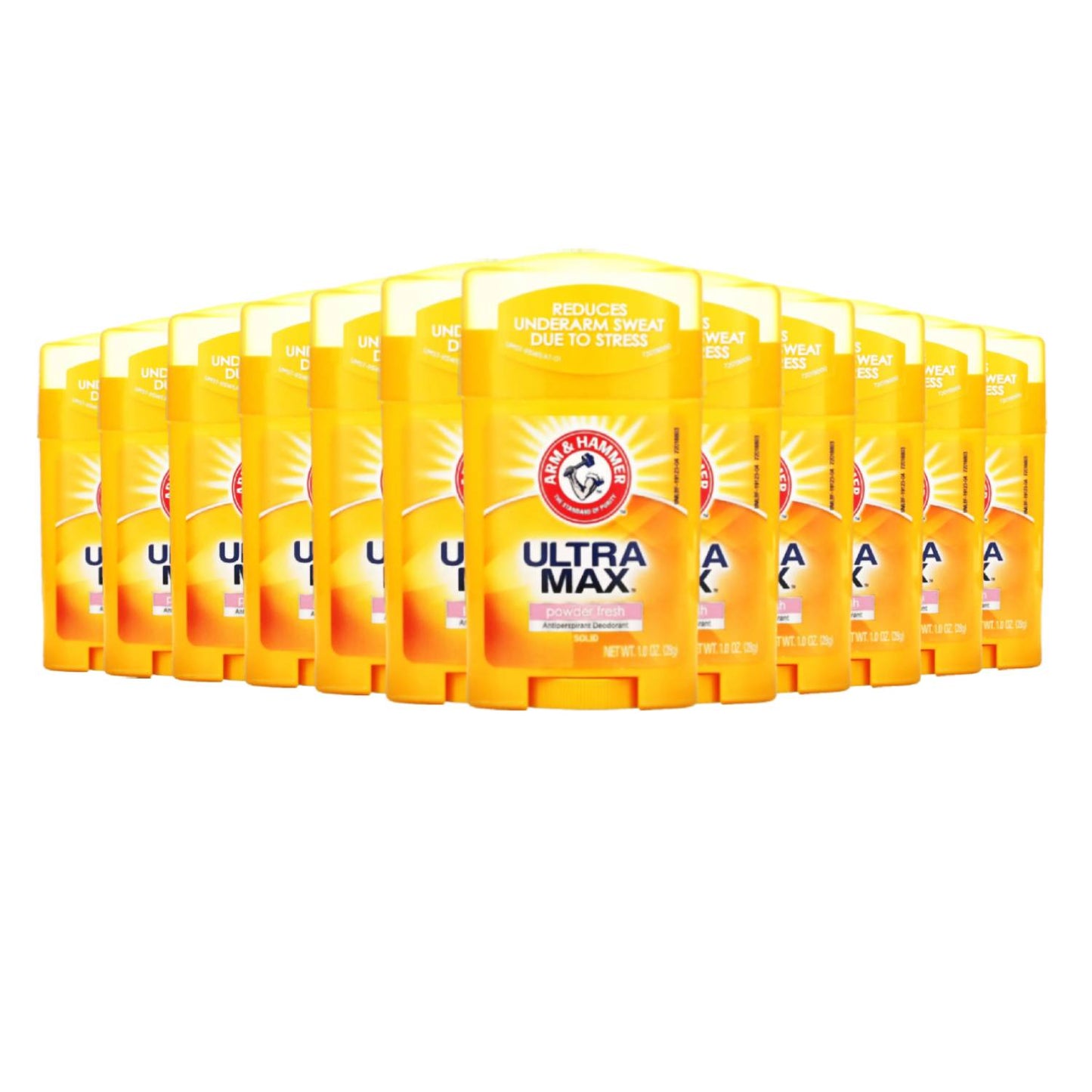 Arm & Hammer Ultra Max Deodorant Powder Fresh, Solid, 1 Oz - 12 Pack