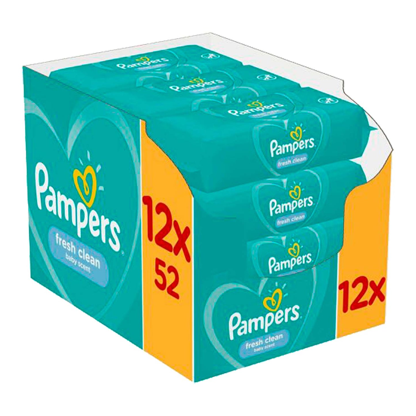 Pampers Baby Wipes Fresh Clean - Bulk - 12 Pack - 52 ct/ea