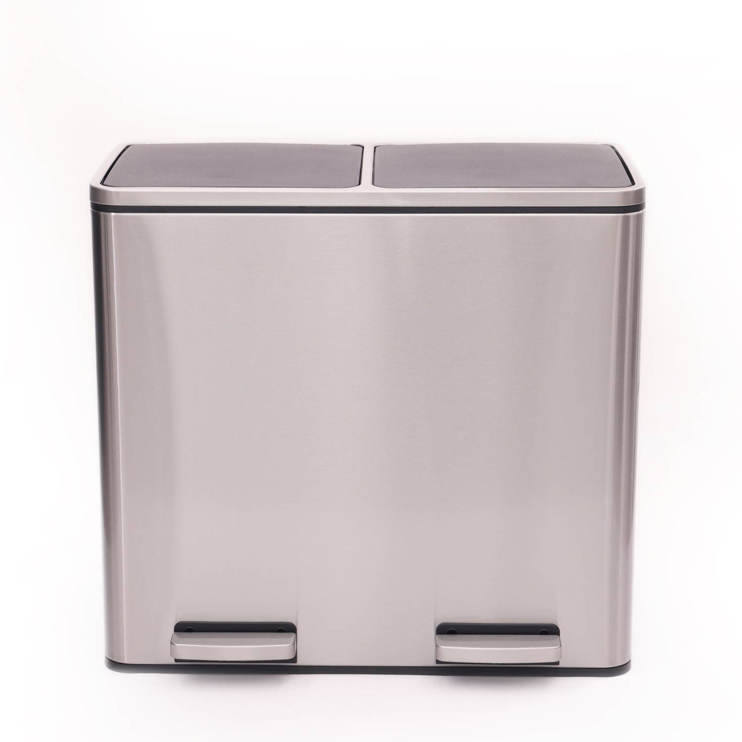 Soft Close Stainless Steel Double Trash Can - 48 Liters (12,7 Gallons)