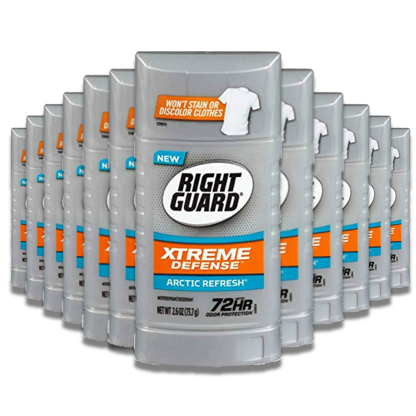 Right Guard - Xtreme Defense, Antiperspirant Deodorant, Arctic Refresh - 2.6 oz - 12 Pack