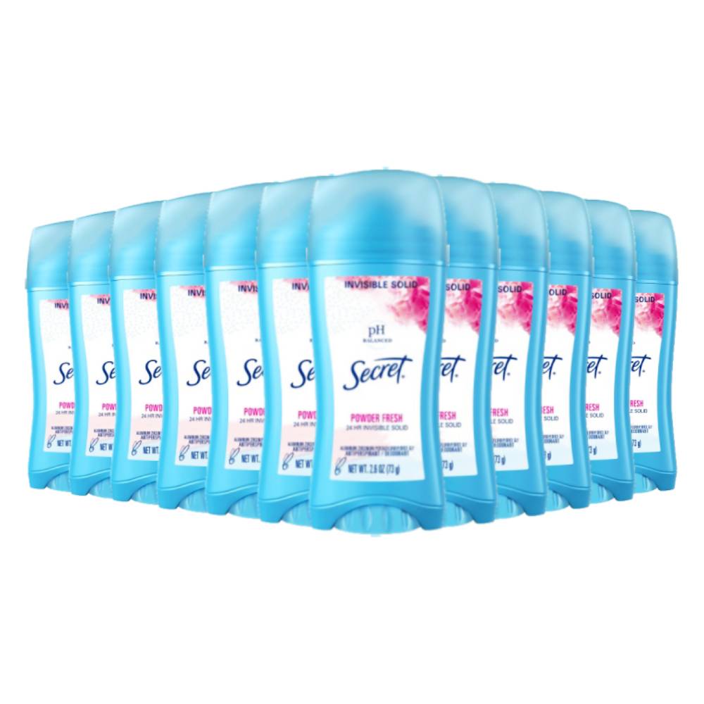 Secret Powder Fresh Invisible Solid Antiperspirant & Deodorant - 2.6oz 12 Pack