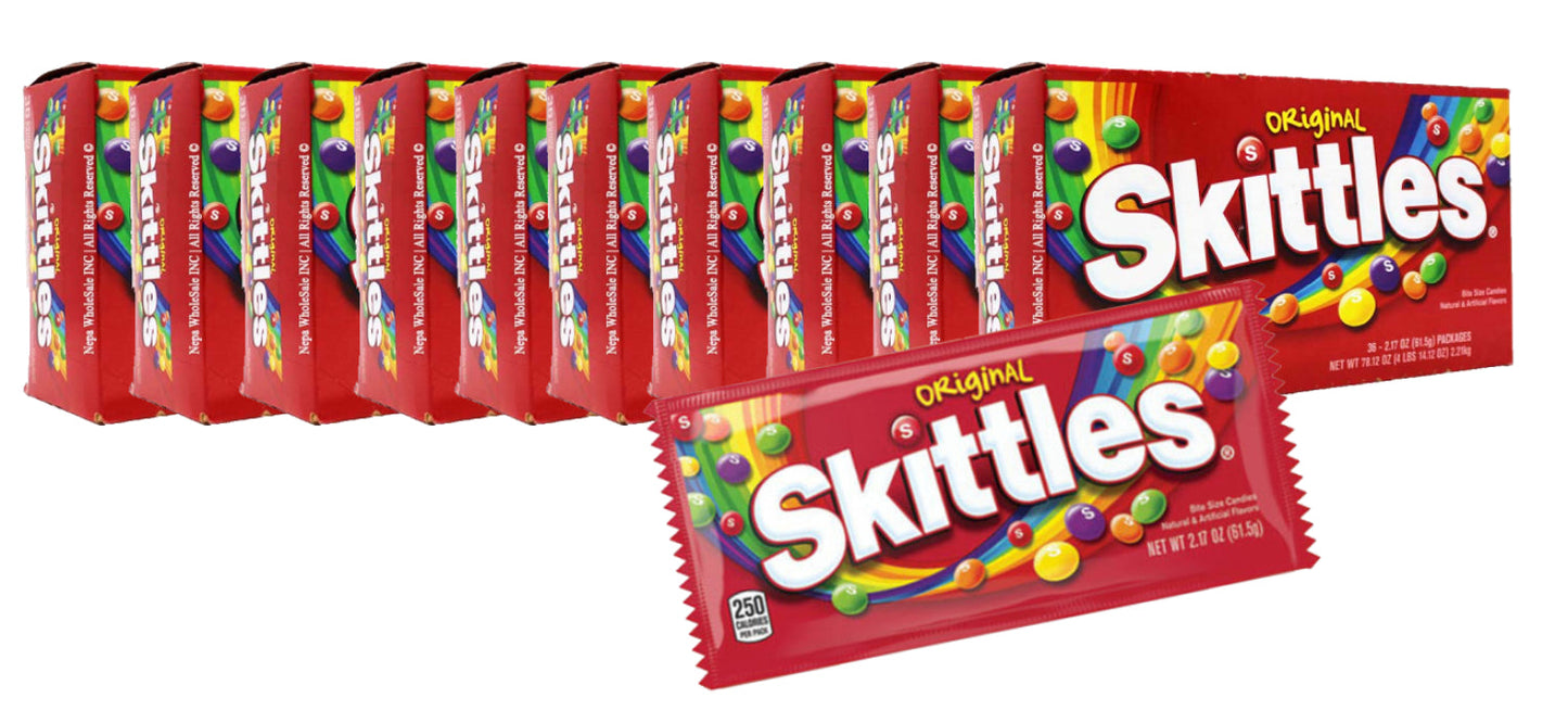 Skittles Original Fruity Candy 2.17 Oz - 36 Ct Each- 10 pack