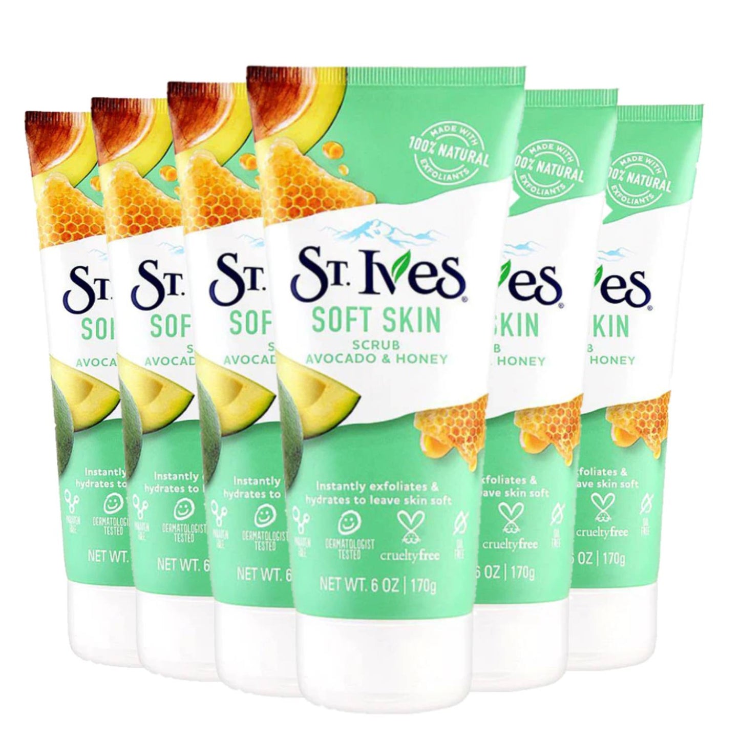 St. Ives Avocado And Honey Scrub Facial Cleanser - 6 Oz - 6 Pack