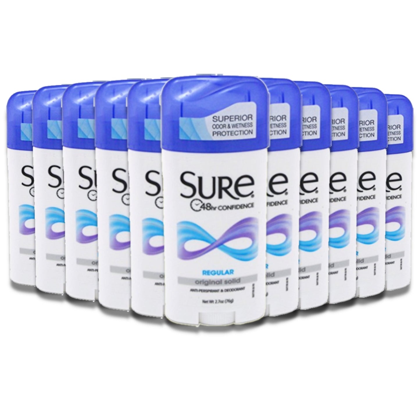 Sure Regular Original Solid Anti-Perspirant Deodorant - 2.7 oz - 12 Pack