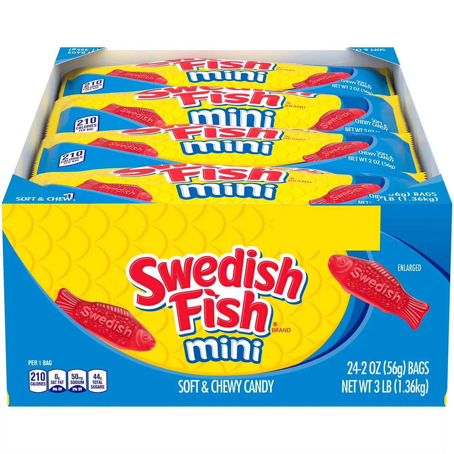 Swedish Fish Mini Soft and Chewy Candy - 2oz Each - 24 Pack