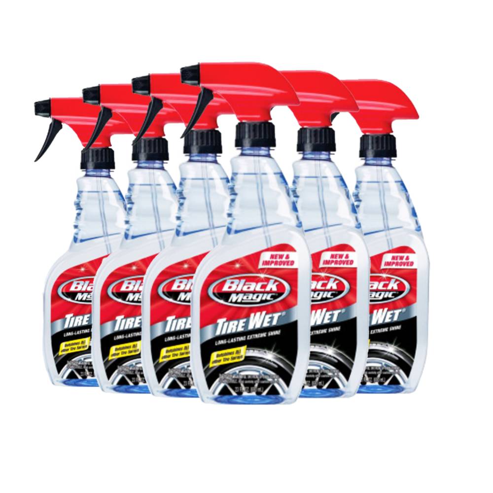 Black Magic BM23 Professional Tire Dressing, Trigger Spray, 23 Oz- 6 Pack