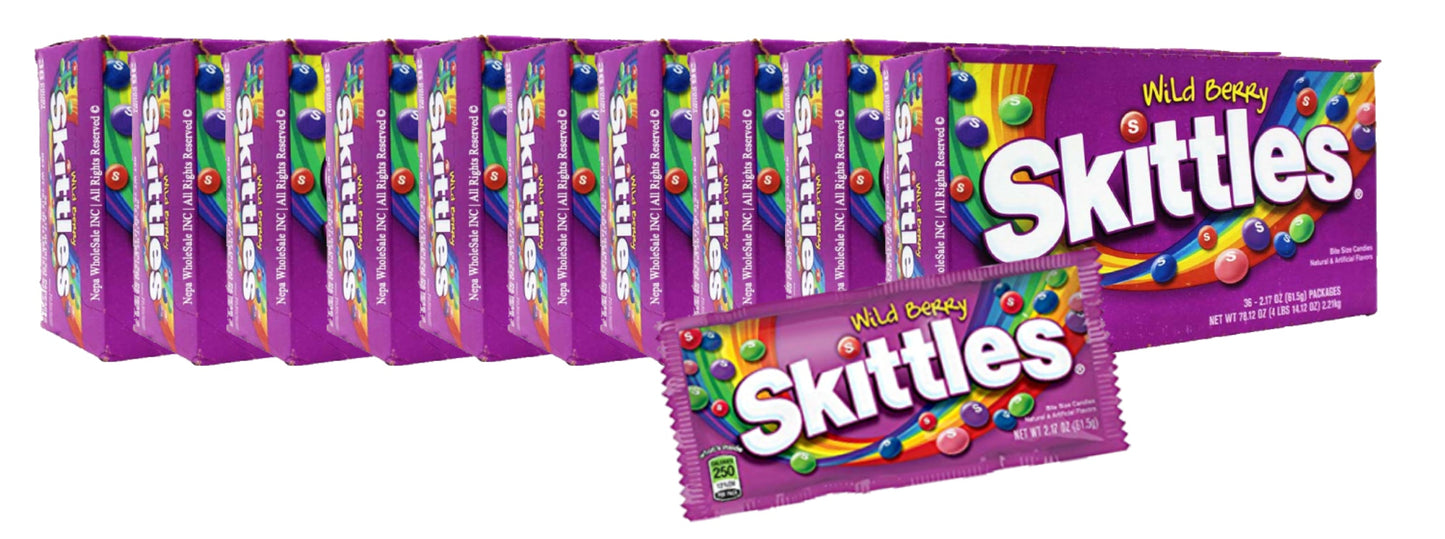 Skittles Wild Berry Candy 2.17 Oz - Wholesale - 36 Ct each- 10 Pack