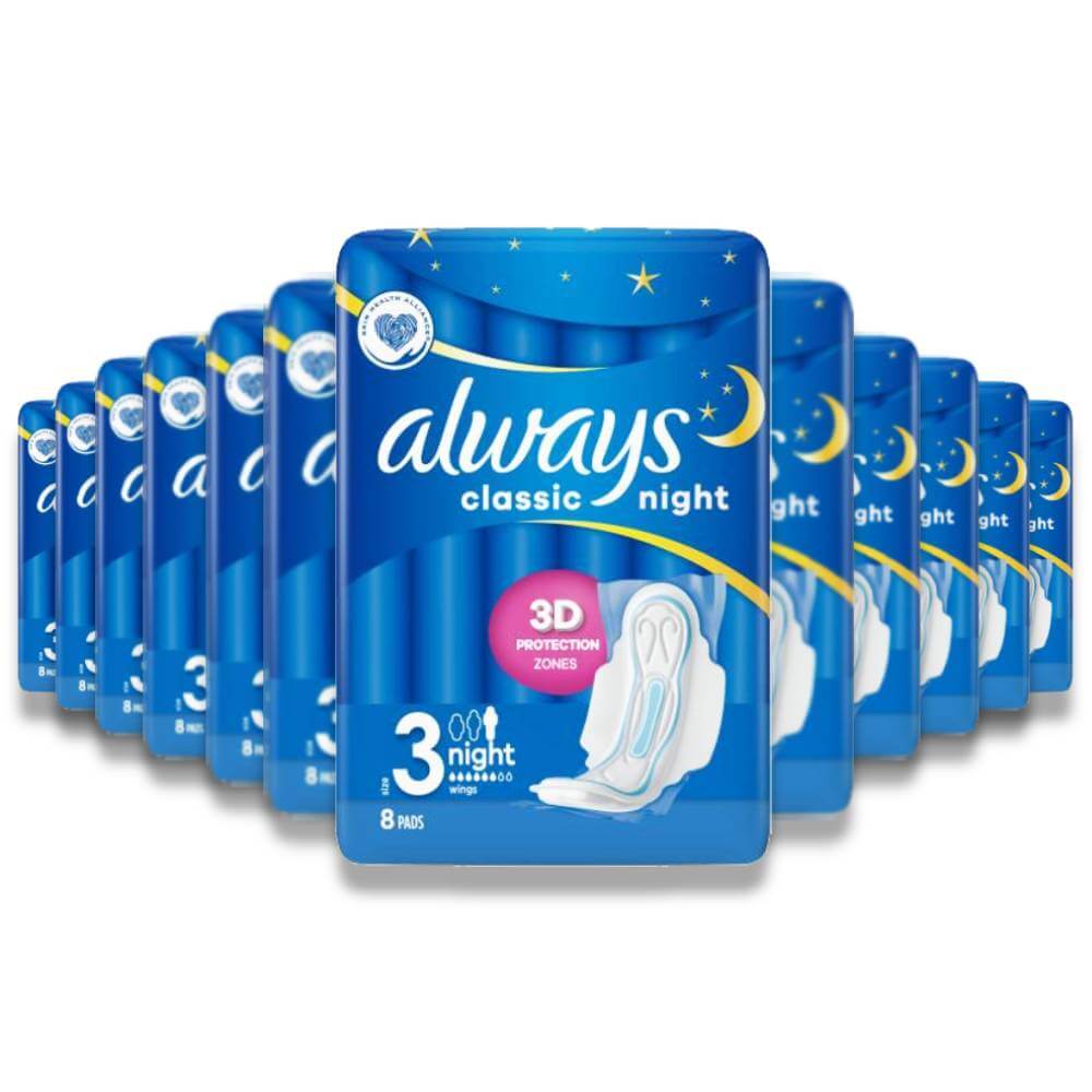 Always Classic Night Bulk 8 Ct , 16 pack