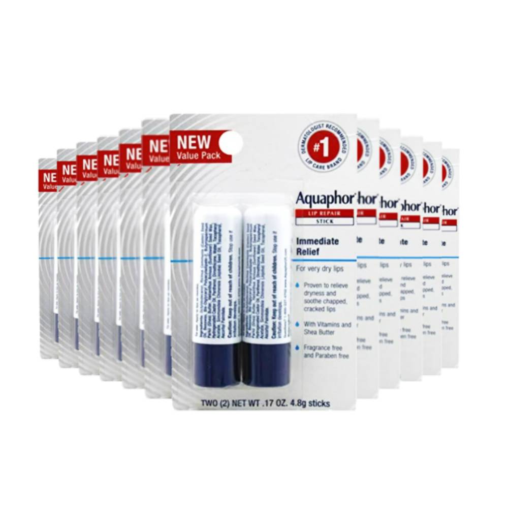 Aquaphor Lip Repair Stick 0.17 Ounce Twin Pack - 12 Pack