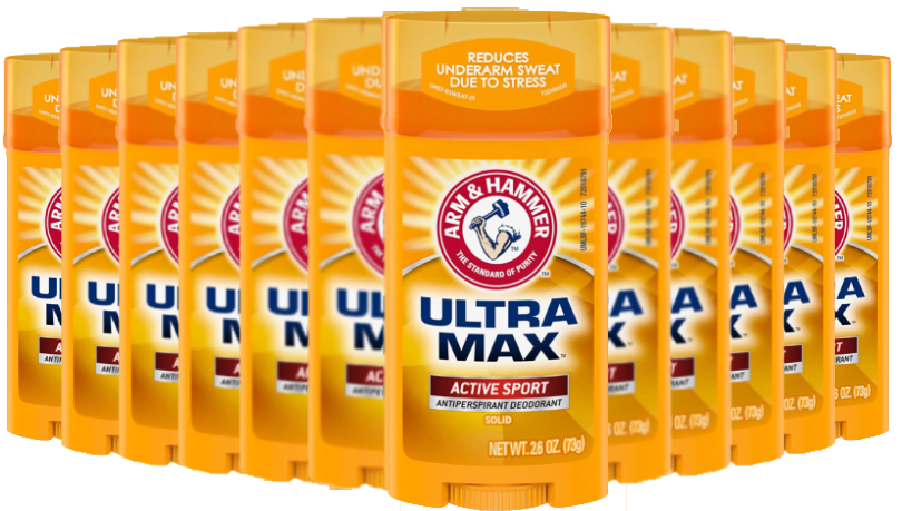 Arm & Hammer UltraMax Invisible Solid Active Sport, 2.6 oz - 12 Pack