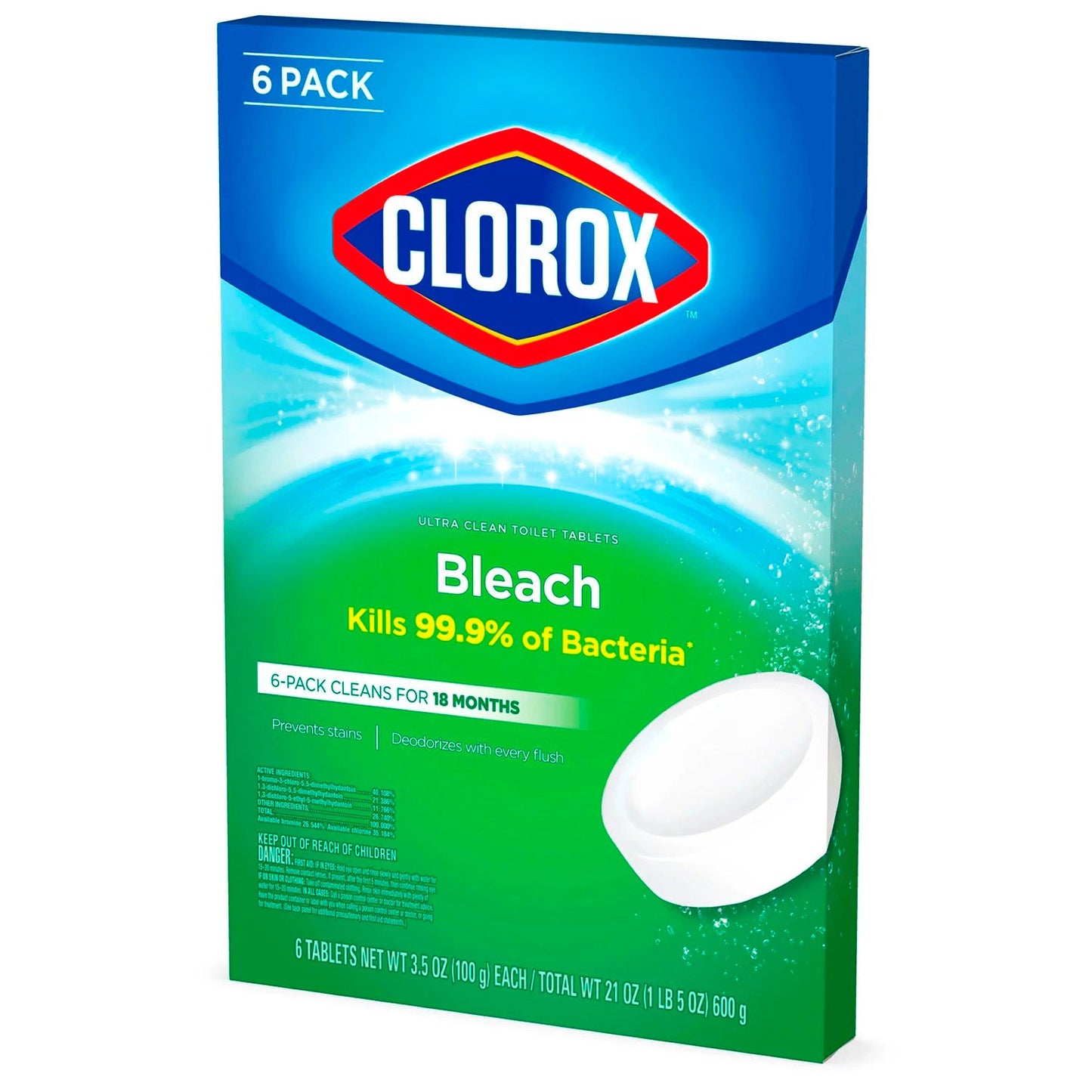 Clorox Automatic Toilet Bowl Cleaner Tablets With Bleach - 6 Ct