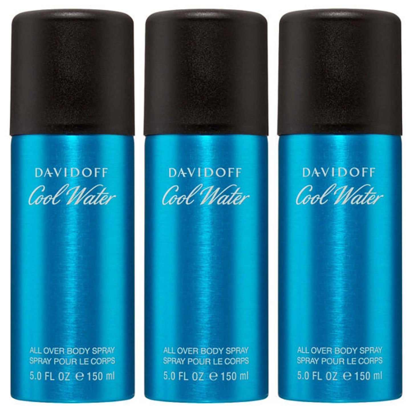Davidoff Cool Water Body Spray - 5.0 Oz - 3 Pack