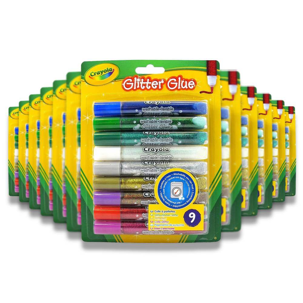 Crayola - Washable Glitter Glue - 9 Ct - 12 Pack