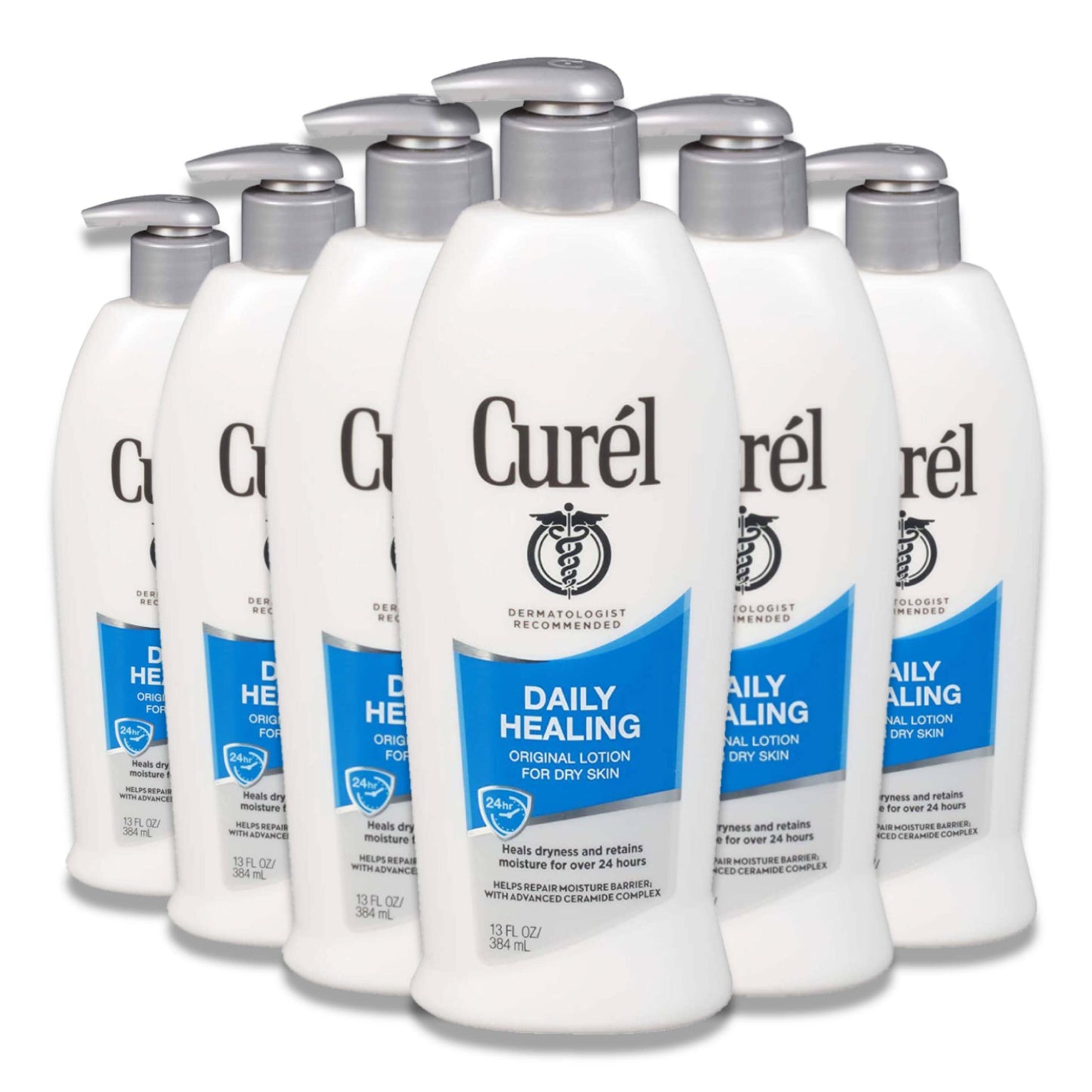 Curel - Daily Healing Moisture Body Lotion, Original Formula - 13 Oz - 6 Pack