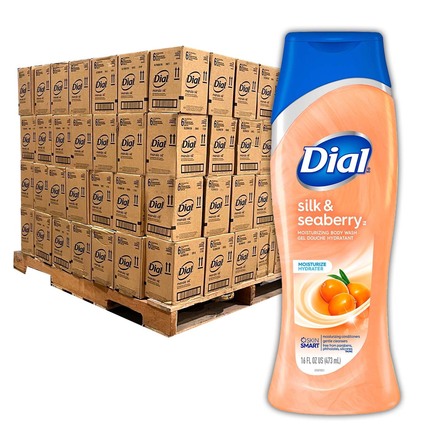 Dial Body Wash, Pallet - 8 Fragances - 16Fl Oz - 200 Boxes - 6 Bottles each