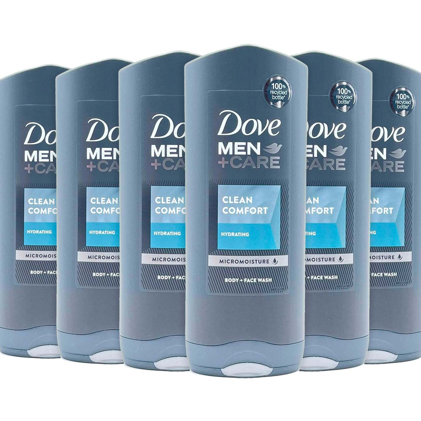 Dove Men +Care Body Wash Clean Comfort- 13.5 oz/ 400 ml- 6 Pack