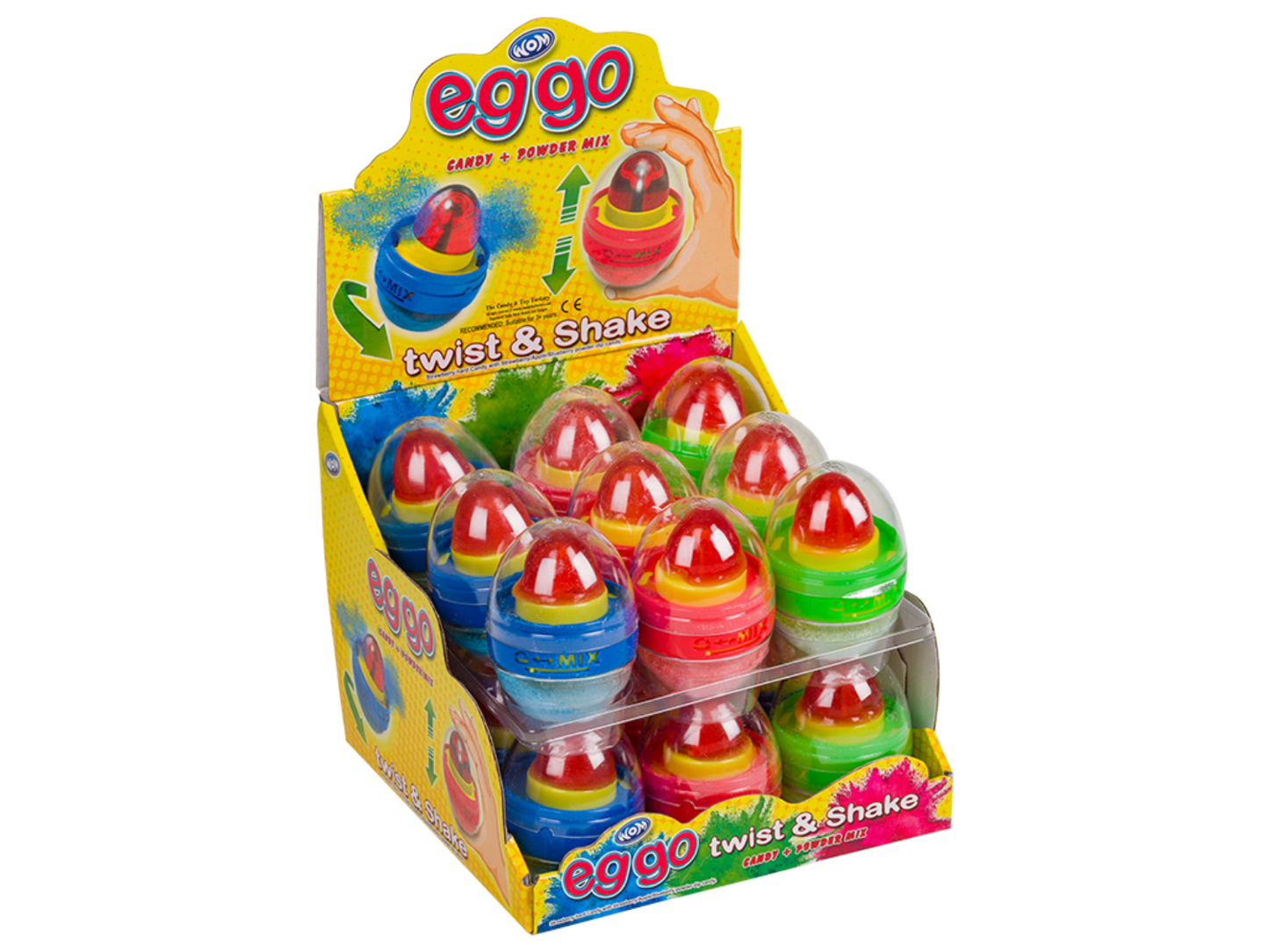 Wom - Eggo - Twist and shake that candy egg! - 18 ct