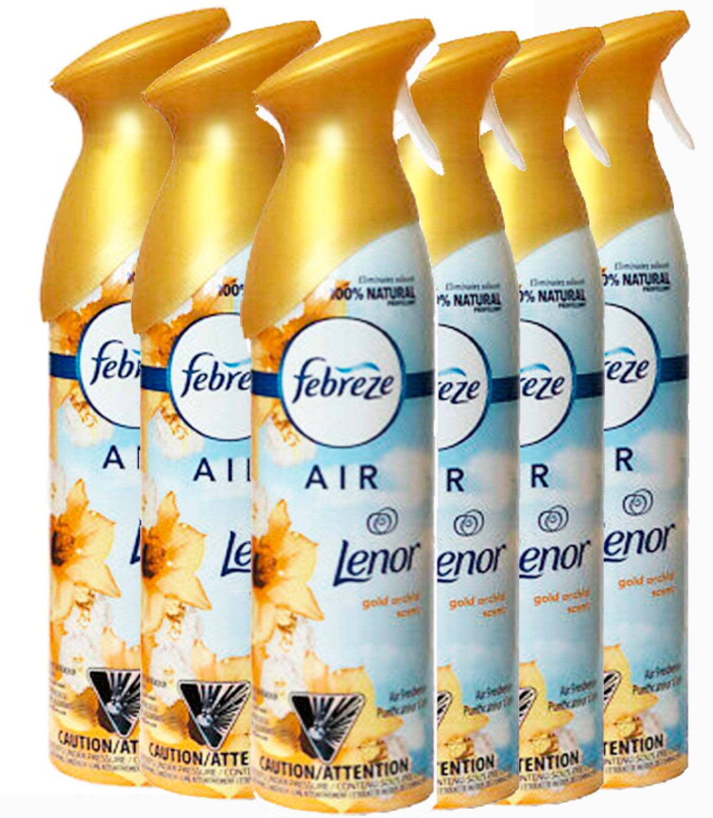 Febreze Air Mist Freshener Spray, Gold Orchid -300 ml / 10.14 oz - 6 Pack