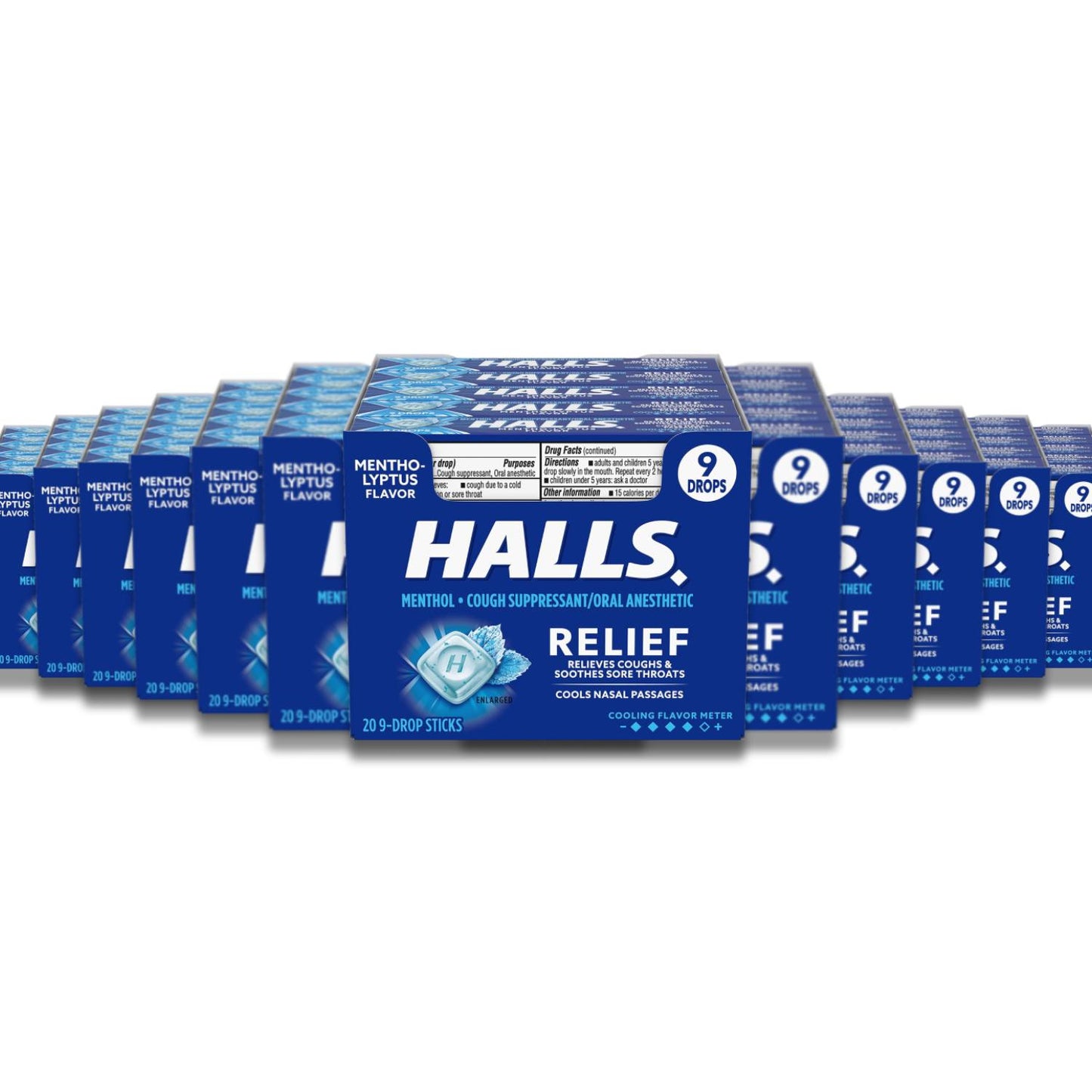 Halls - Relief Mentho-Lyptus Cough Drops - 20 Ct Each - 24 Pack