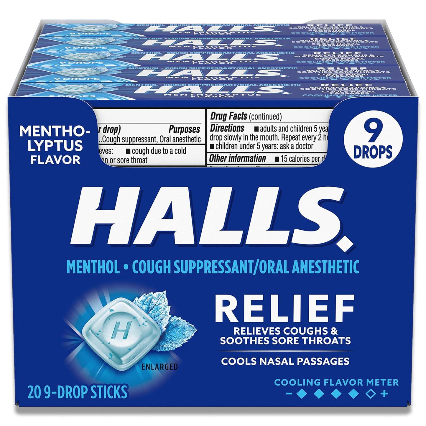 Halls - Relief Mentho-Lyptus Cough Drops - 20 Ct Each