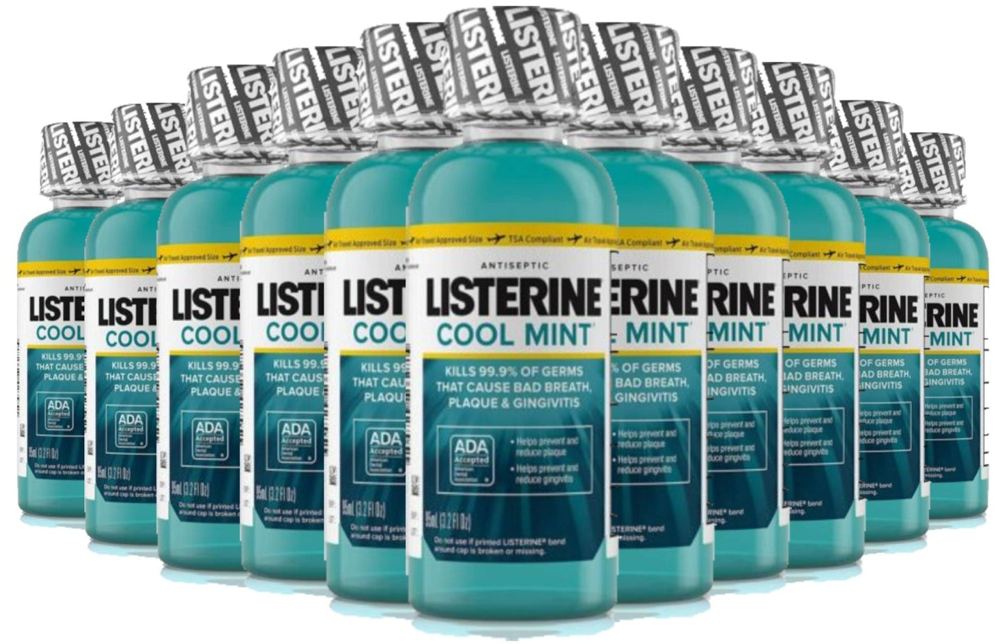 Listerine Cool Mint Mouthwash - 3.2 oz - 12 Pack