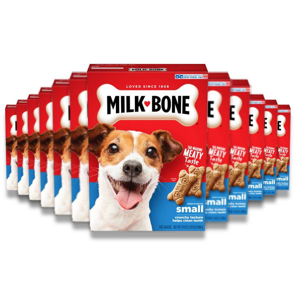 Milk-Bone - Original Dog Biscuits, Small Crunchy Dog Treats - 24 Oz - 12 Pack