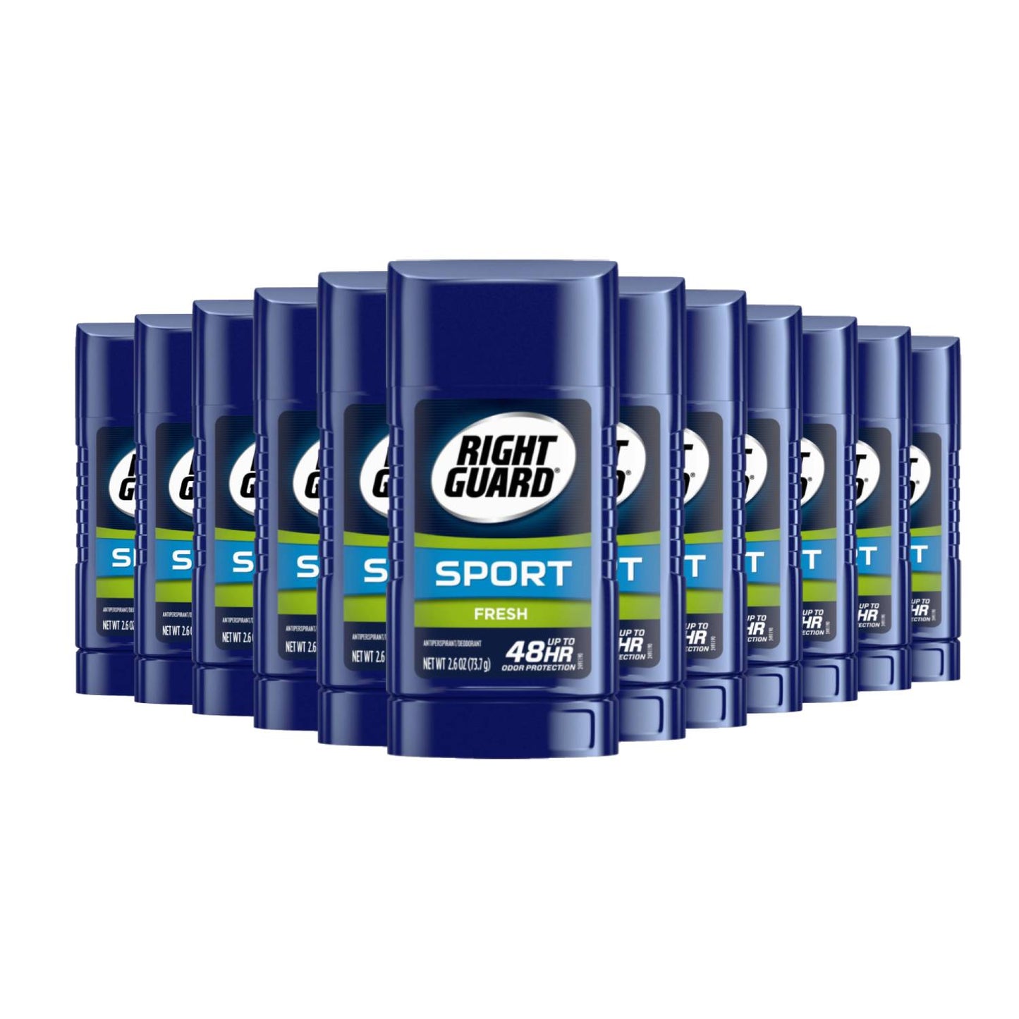 Right Guard Sport Antiperspirant Deodorant Invisible Solid Stick, Fresh,- 2.6 Oz - 12 pack