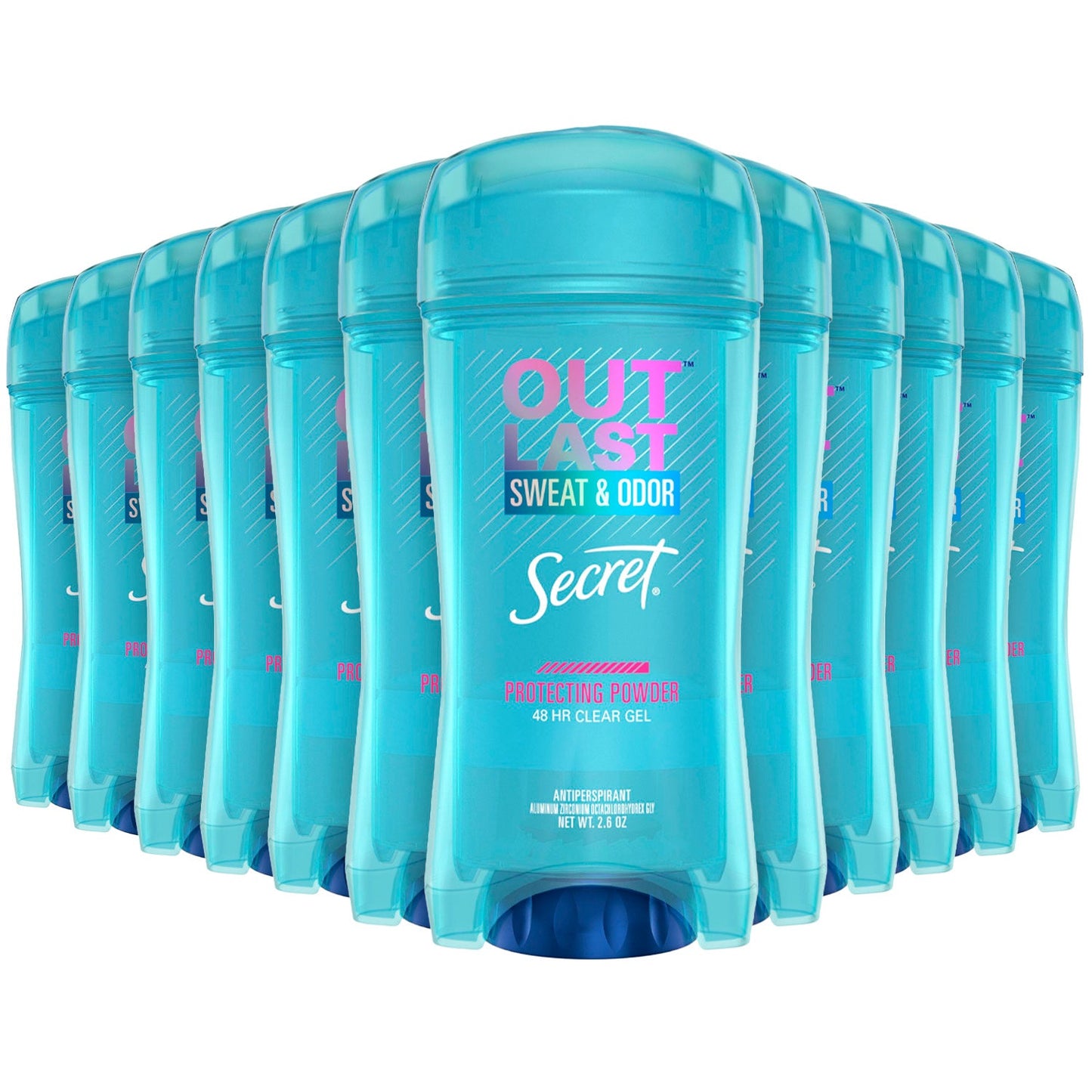 Secret Gel Outlast Protecting Powder Antiperspirant & Deodorant 2.6 Oz - 12 Pack