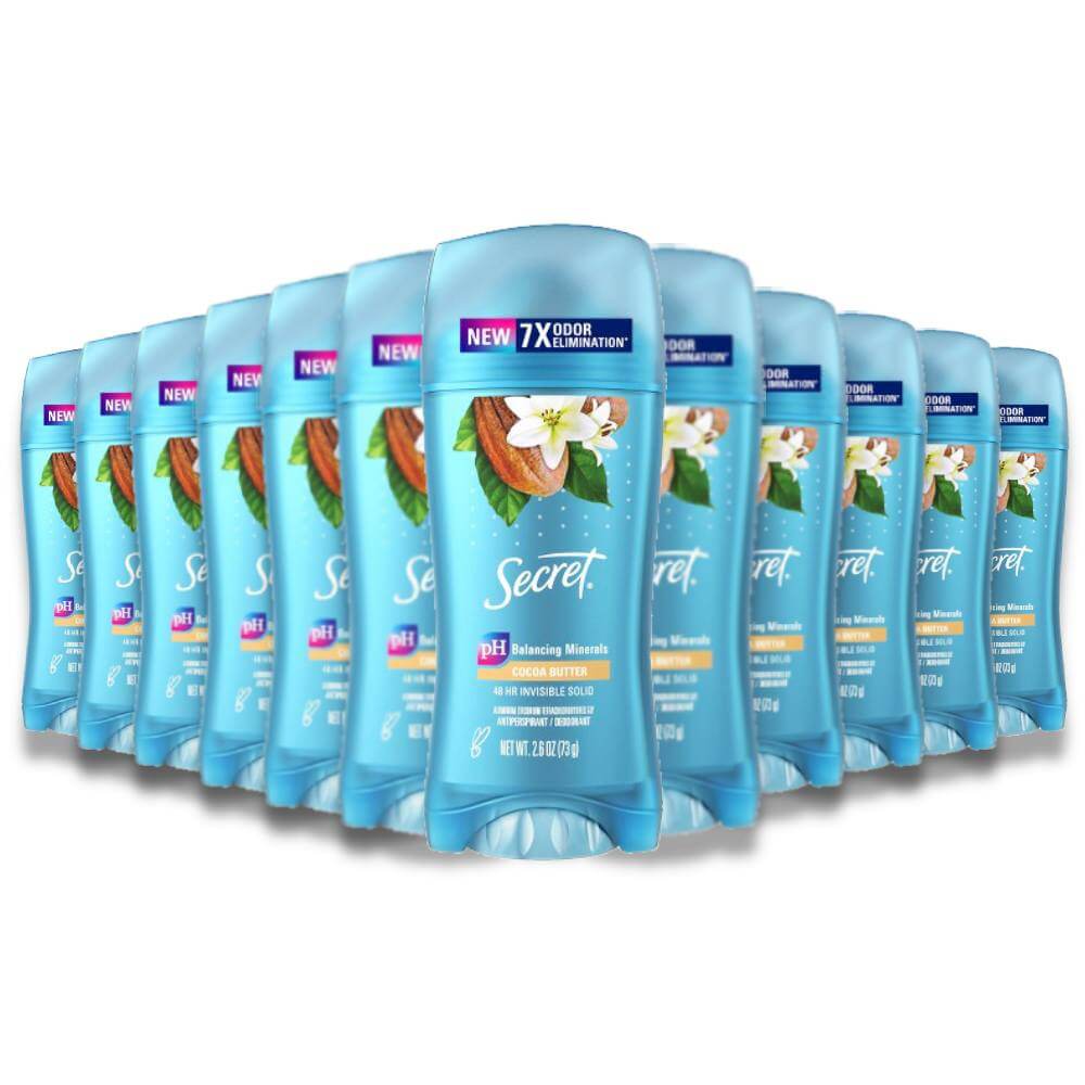 Secret Fresh Cocoa Butter, Antiperspirant & Deodorant 2.6 Oz- 12 Pack