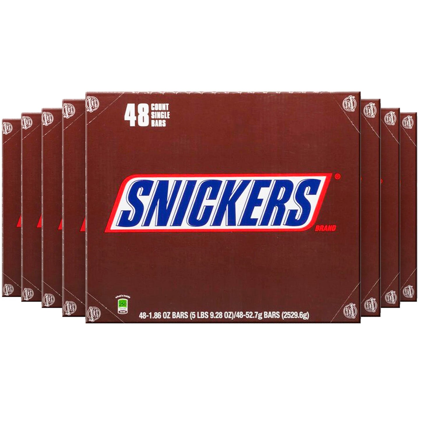 Snickers Chocolate Candy Bars 1.86 Oz - 8 Boxes, 48 Bars Each (384 Bars Total) - Wholesale -