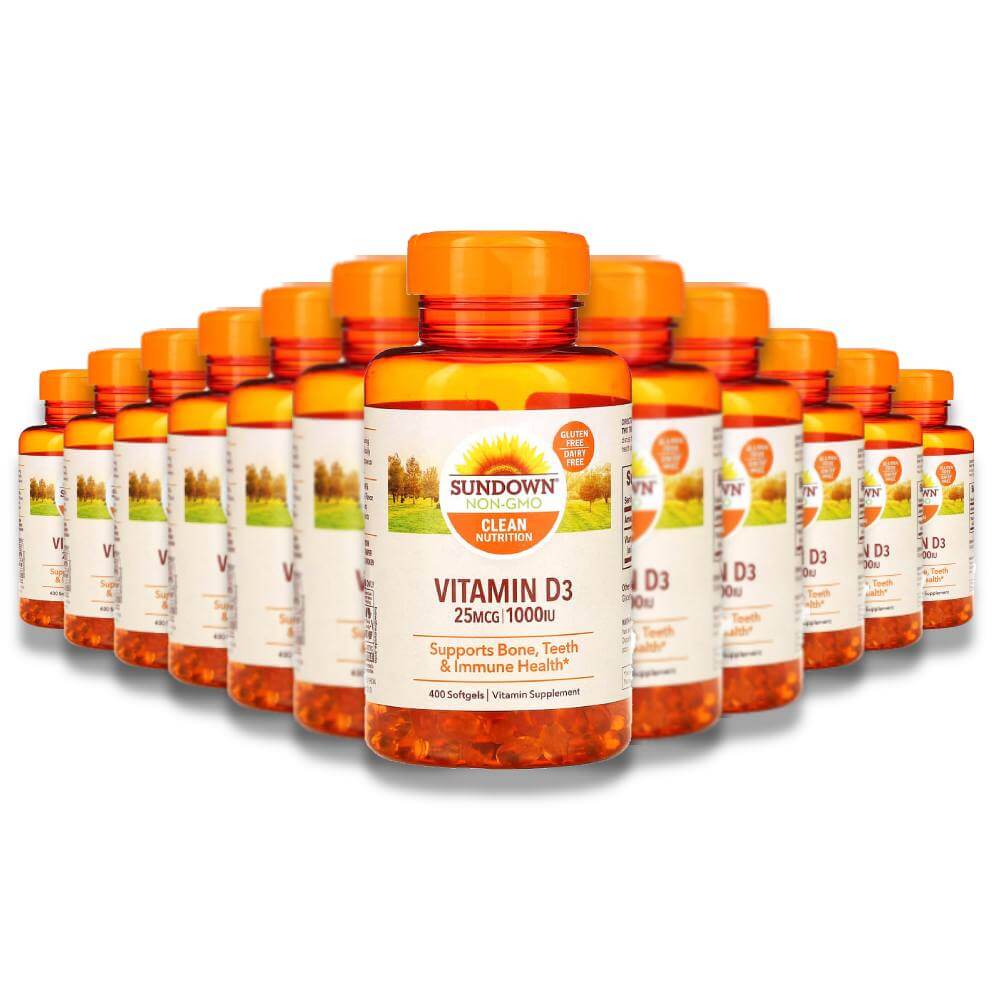 Sundown - Naturals Vitamin D3 - 25 mcg/400 Softgels - 12 Pack