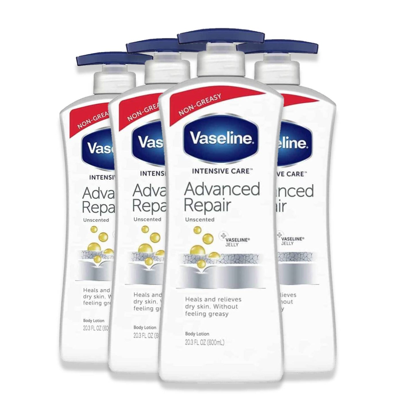 Vaseline Intensive Care Advanced Repair Unscented Healing Moisture Lotion - 20.3 fl oz - 4 Pack