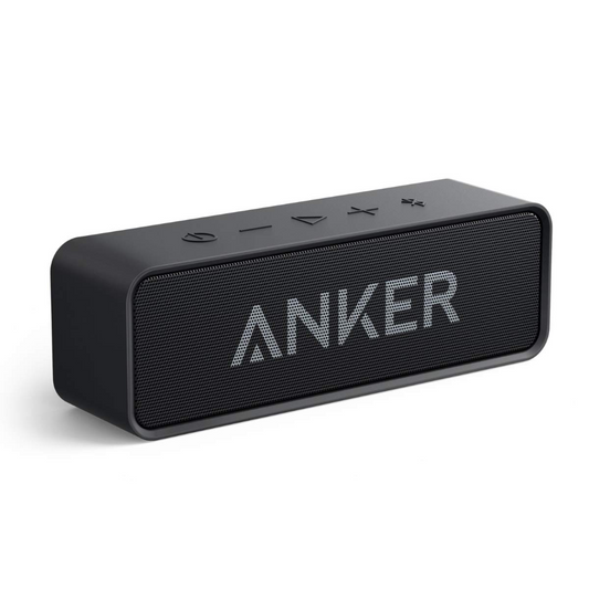 Anker Bluetooth Speaker with IPX5 Waterproof, Stereo Sound, 24H Playtime, Portable Wireless Speaker - Black