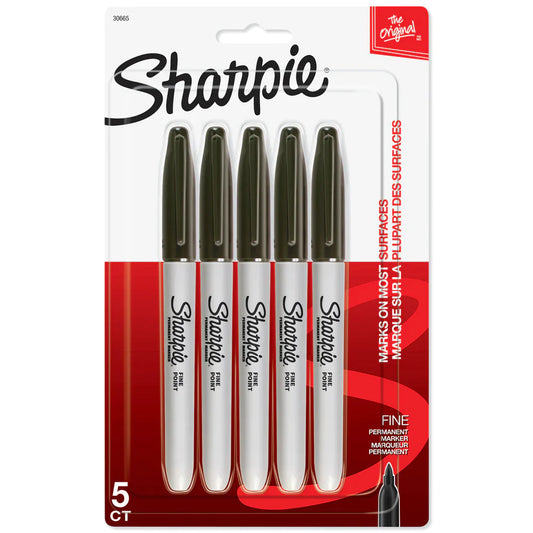 Sharpie Fine Permanent Marker, Black (5 ct.)