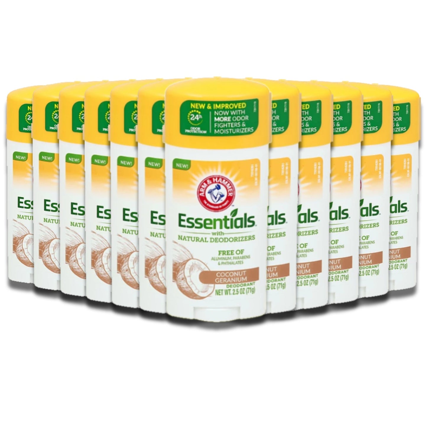 Arm & Hammer Essentials Natural Deodorant Coconut Geranium - 2.5 oz - 12 Pack
