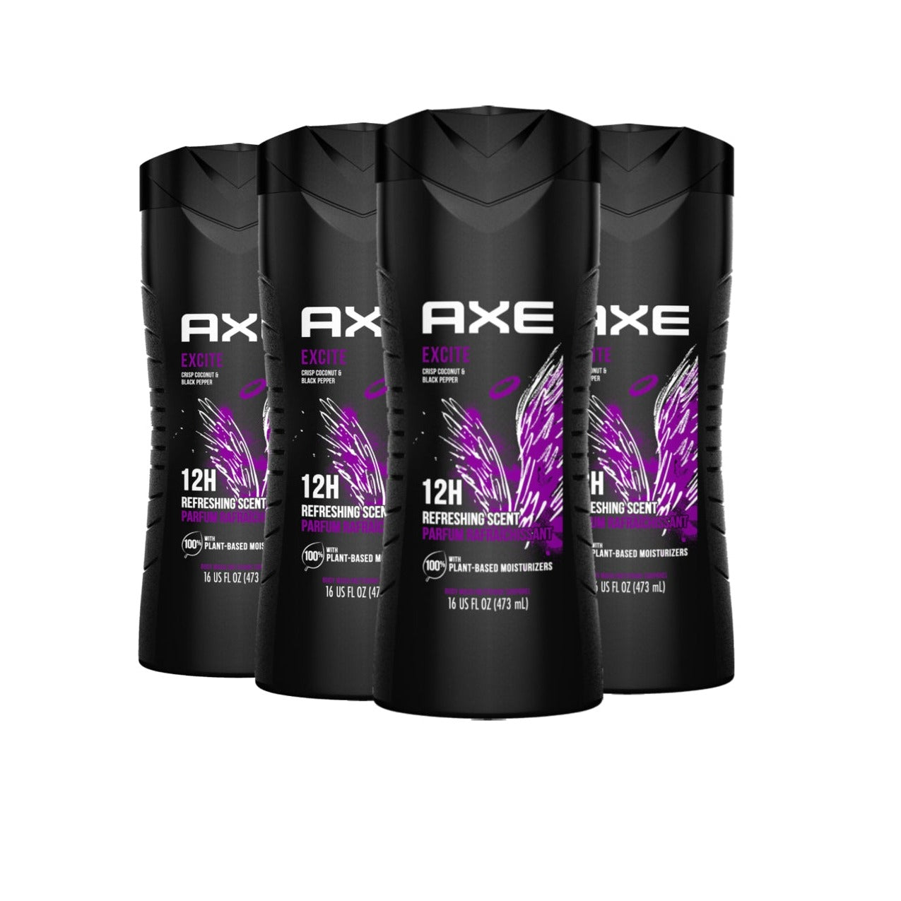Axe Body Wash Excite - 16 oz Each - 4 Pack