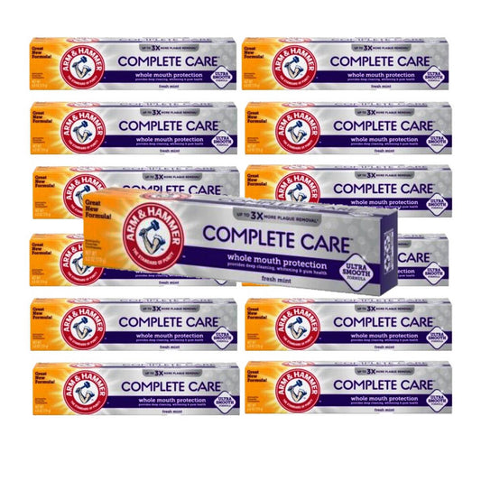 Arm & Hammer Complete Care Toothpaste, Fresh Mint Flavor, Whole Mouth Protection, 6.0oz - 12 Pack-