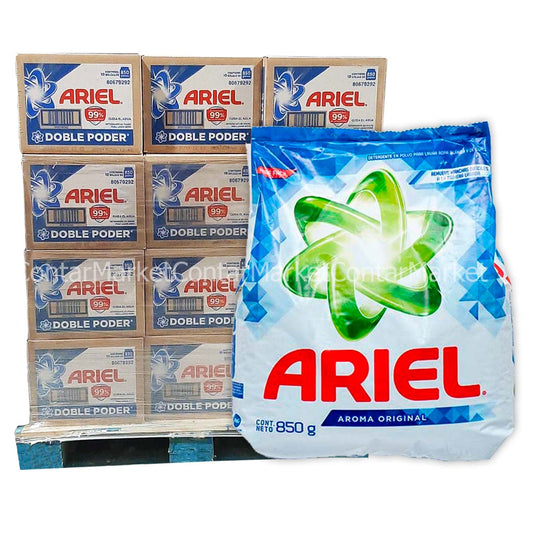 Ariel Laundry Powder Detergent, Pallet - 850gr - 60 Boxes - 10 Units Each