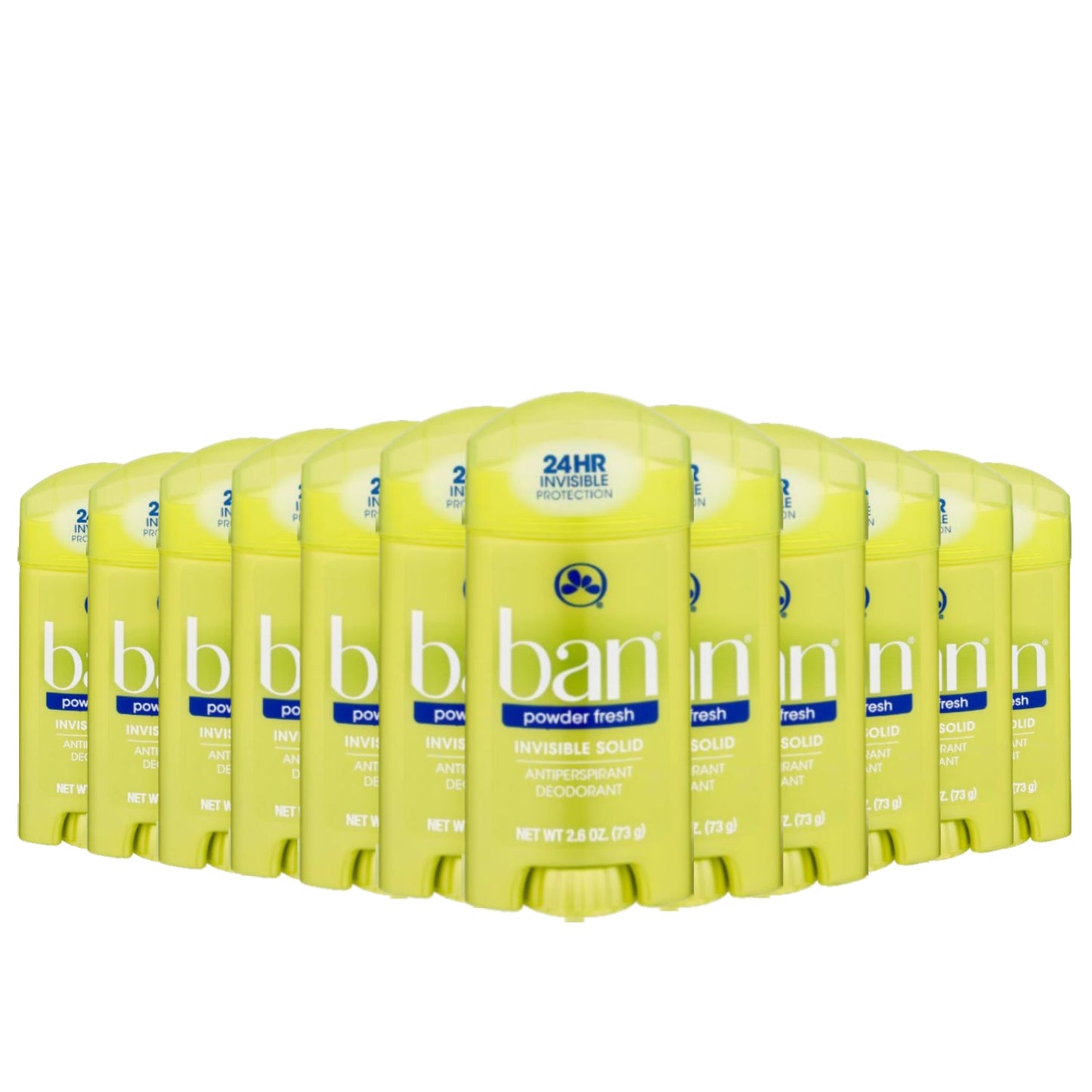 Ban Powder Fresh Invisible Solid Antiperspirant & Deodorant 2.6 OZ - 12 Pack