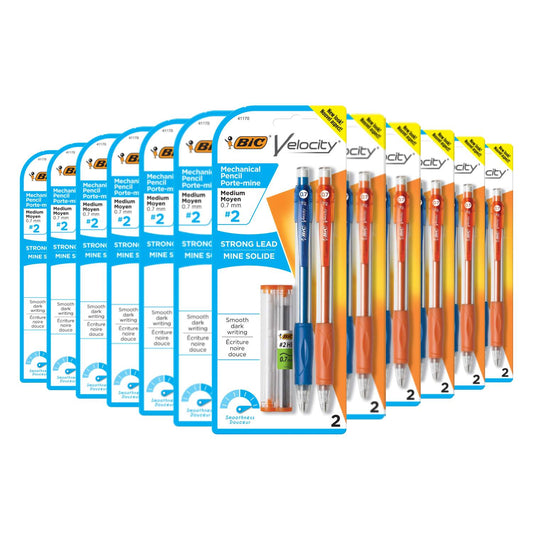 BIC Velocity Mechanical Pencil Medium Point (0.7 mm), 2-Count- Black - 12 Pack